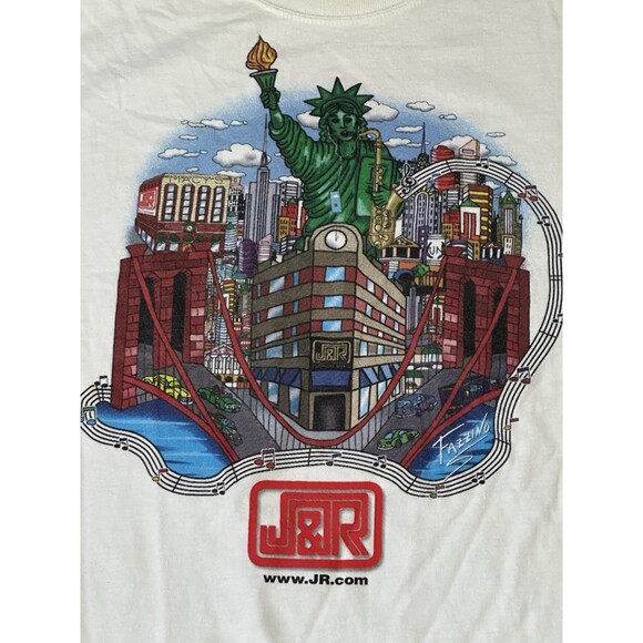 Vintage J&R Statue Of Liberty New York City Promo Tee Size XL Boxy Fit - Picture 2 of 5
